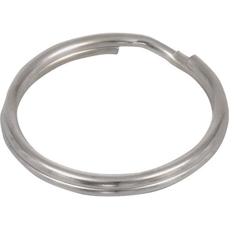 Hillman Key Ring, Silver, Tempered Steel, Split Rings/Cable Rings, 50 PK 703508